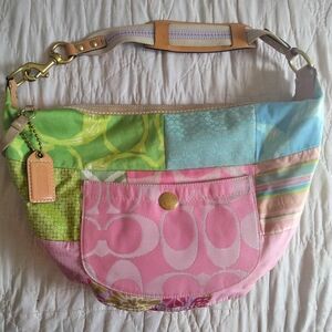Coach Multicolor Patchwork Shoulder Bag